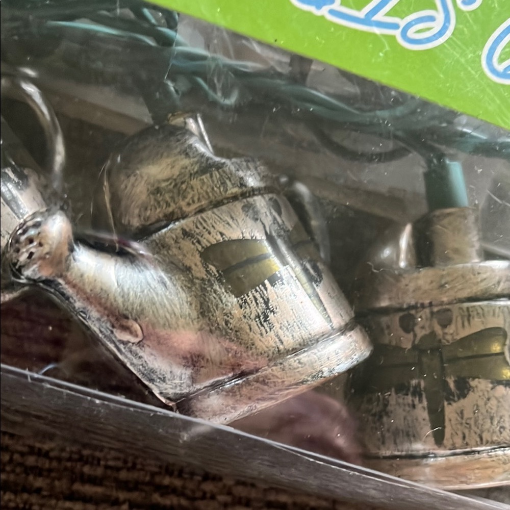 Tea Kettle Dragonfly String Patio Light Set